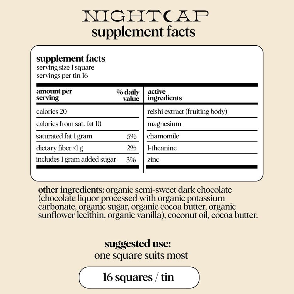Alice Mushrooms Nightcap: Mushroom Chocolates for Deep Sleep