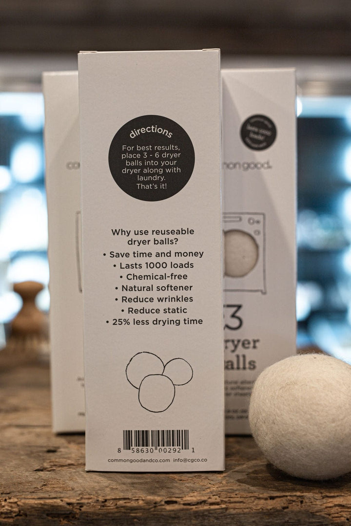 Common Good Cleaning Supplies Dryer Balls Box Set of 3