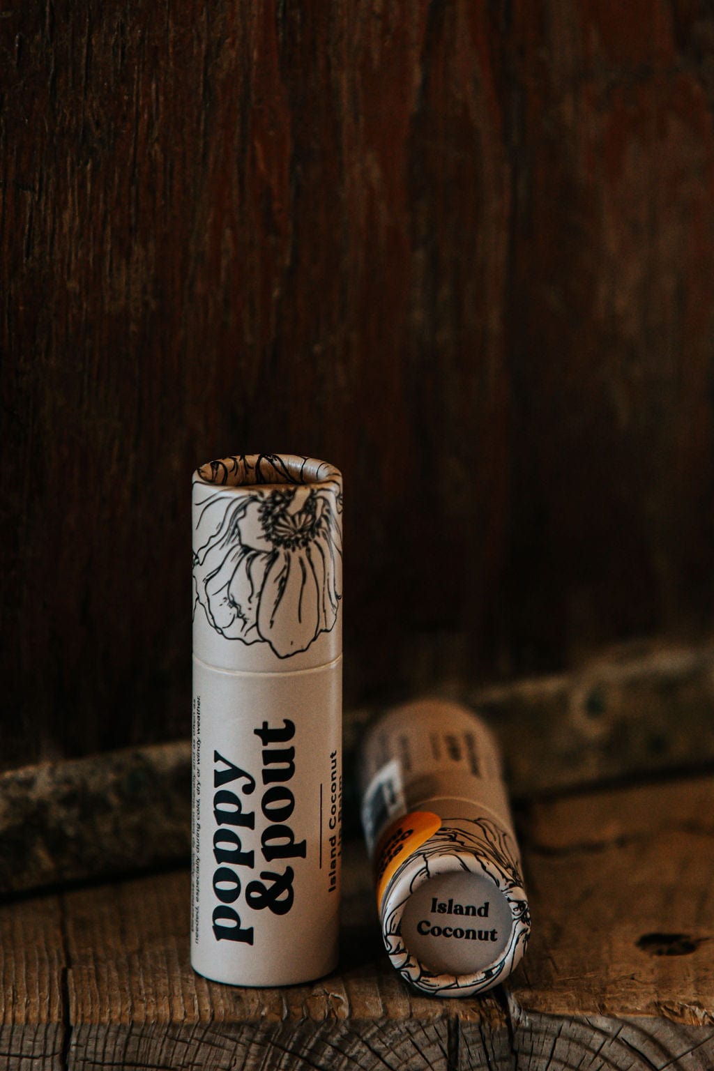 Poppy and Pout Personal Care Lip Balm, Island Coconut