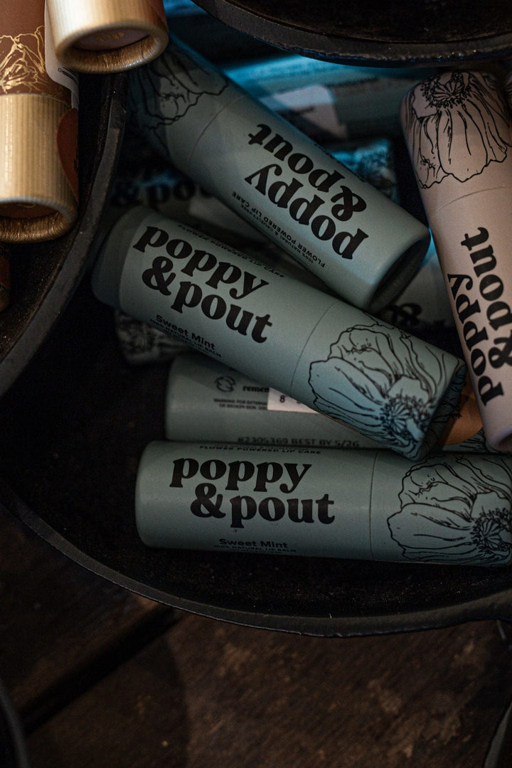 Poppy and Pout Personal Care Lip Balm, Sweet Mint