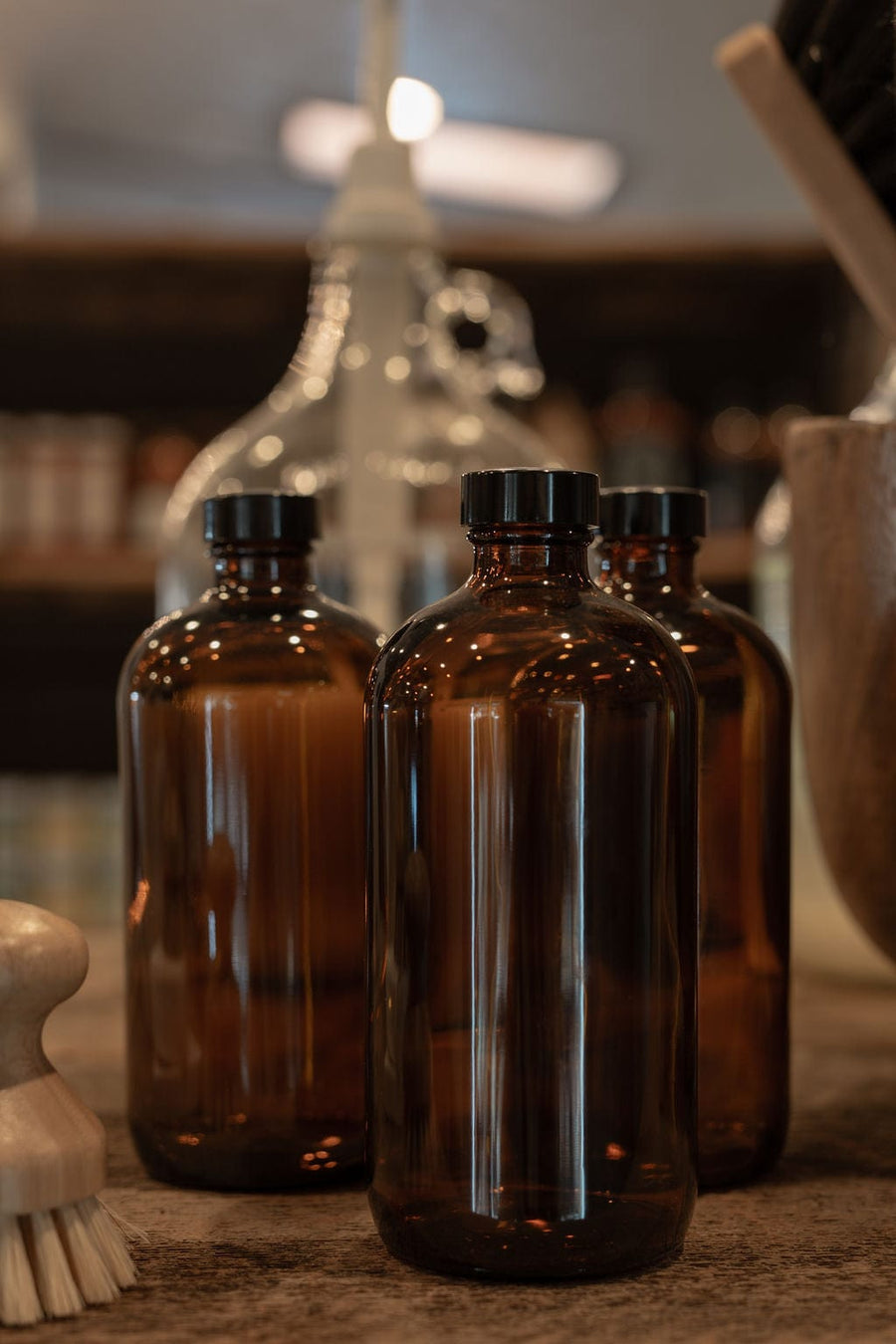 Re:Plenish Zero Waste Cleaning Supplies Amber Glass Bottle
