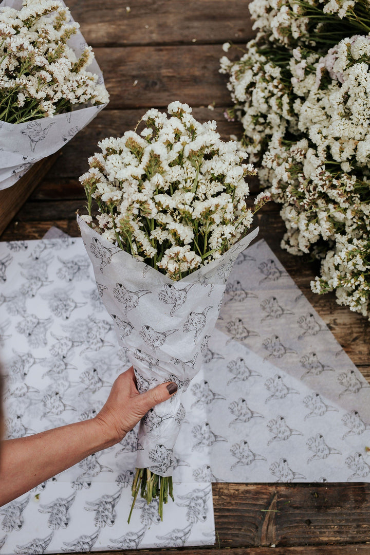 The Kinlands Large White Dried Statice Floral Bouquet