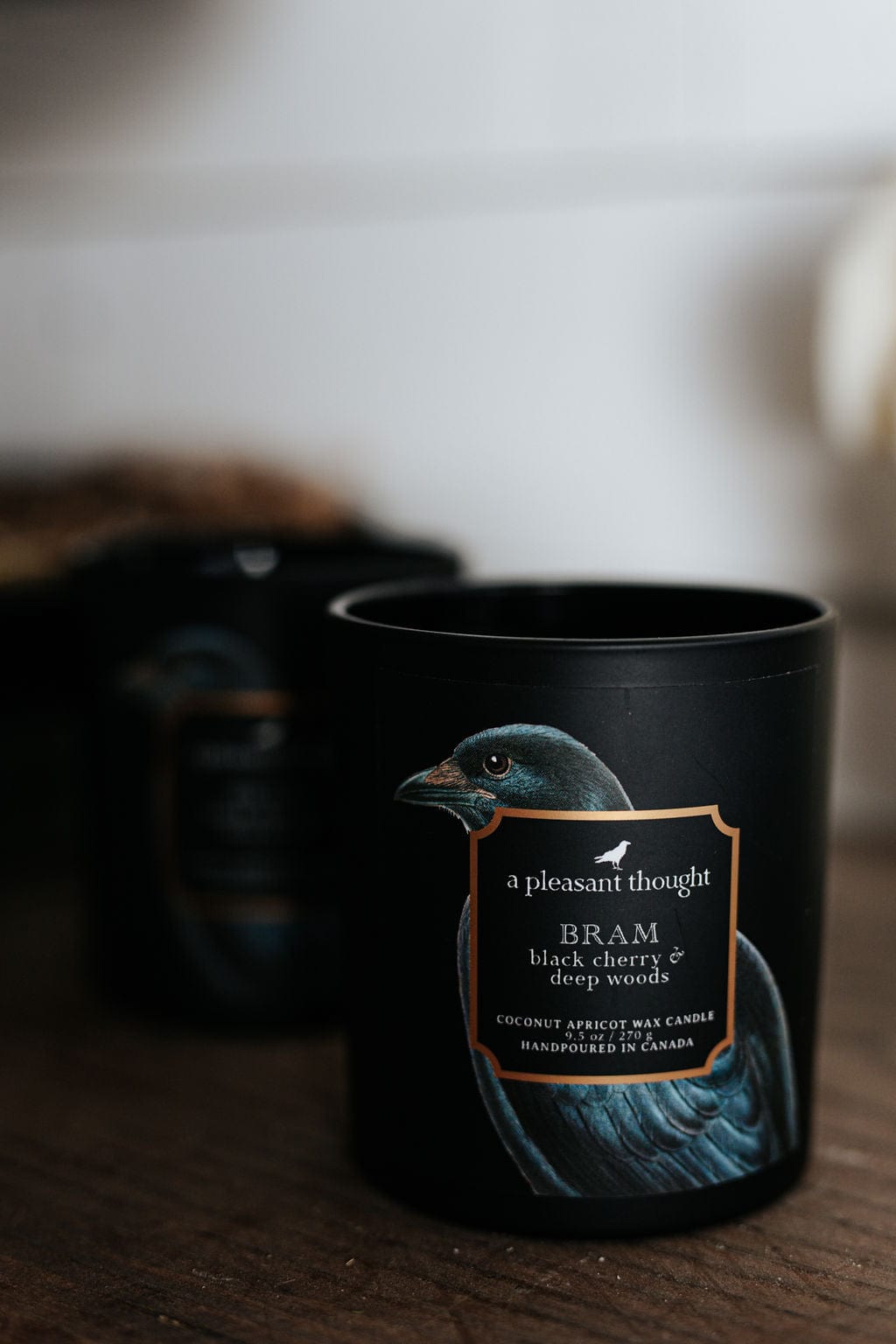 A Pleasant Thought candles Bram: Black Cherry & Deep Woods Candle