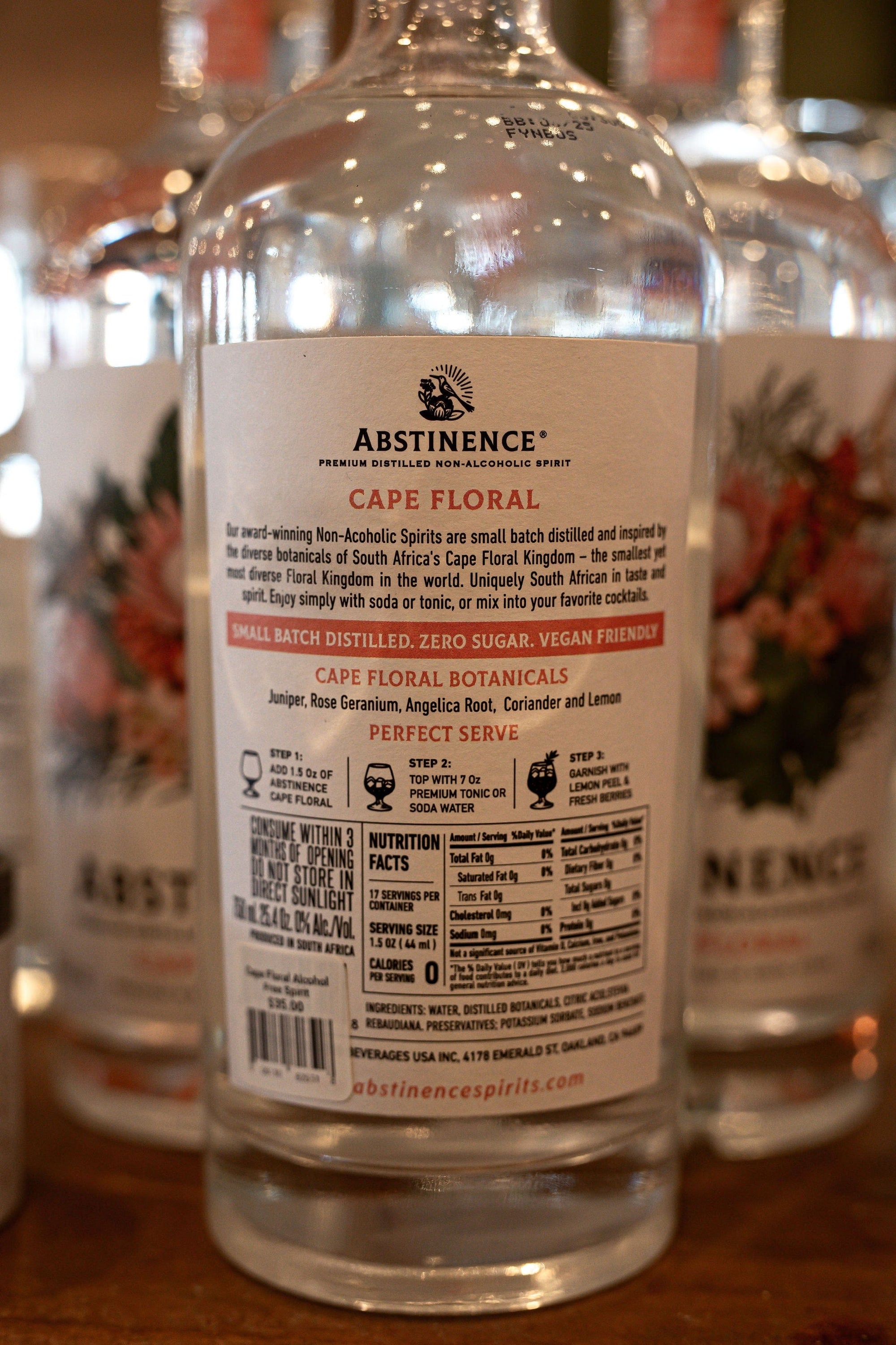 Abstinence Spirits Elixirs/Cocktails Cape Citrus Alcohol Free Spirit