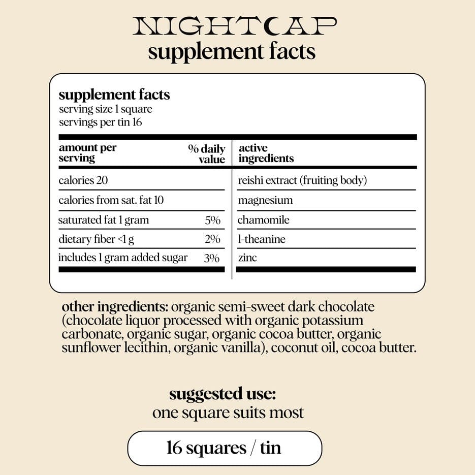 Alice Mushrooms Nightcap: Mushroom Chocolates for Deep Sleep