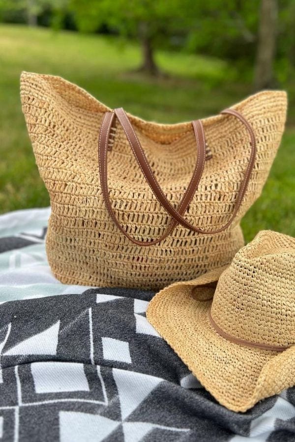 Chloe Alexis Accessories Natural The Maui Raffia Tote Bag