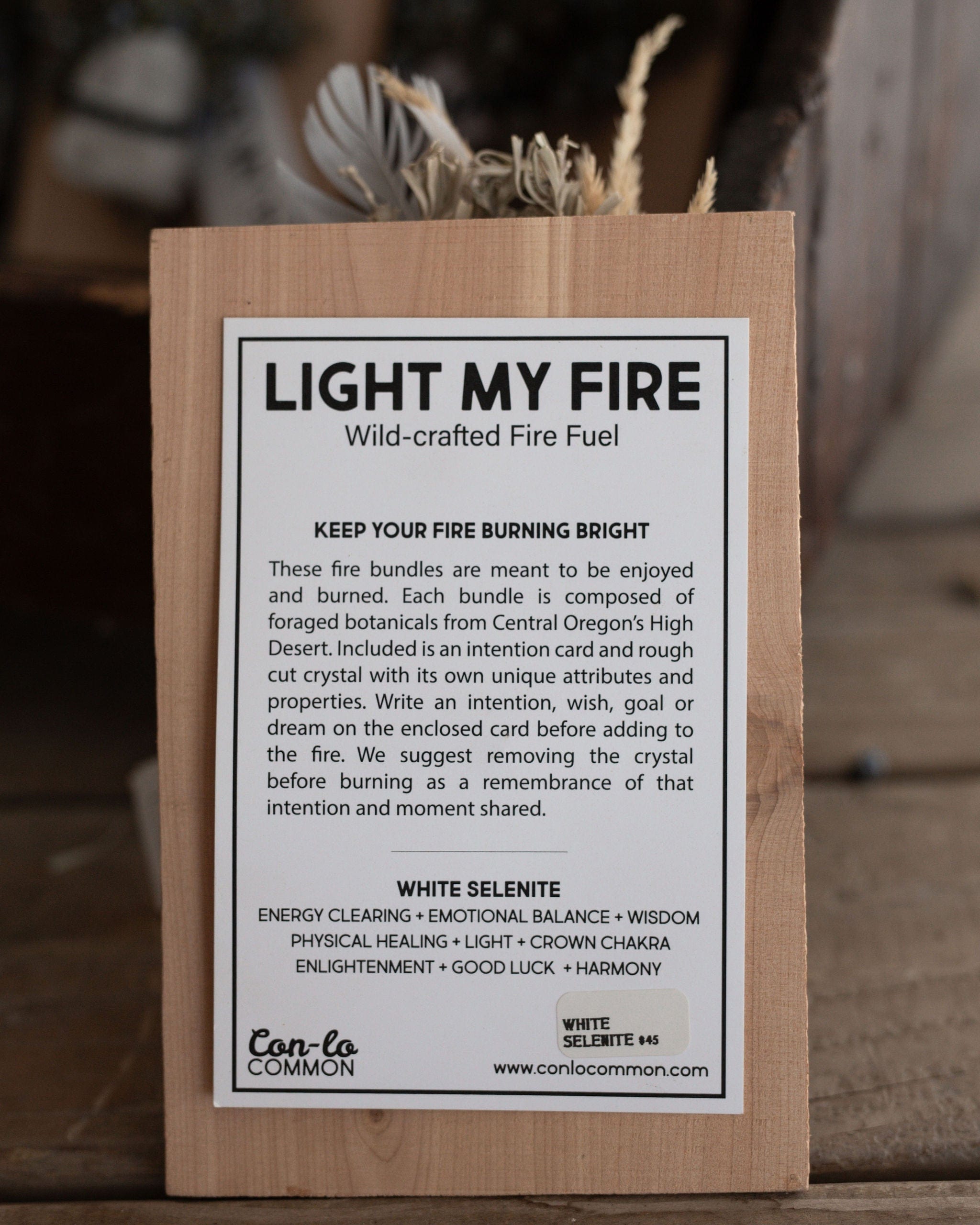 Con-lo COMMON Personal Care White Selenite - Light My Fire