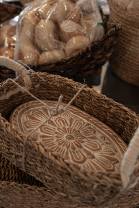 Korissa Kitchen Essentials Flower Handmade Bread Warmer & Wicker Basket