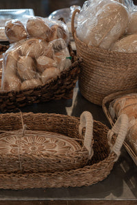 Korissa Kitchen Essentials Flower Handmade Bread Warmer & Wicker Basket