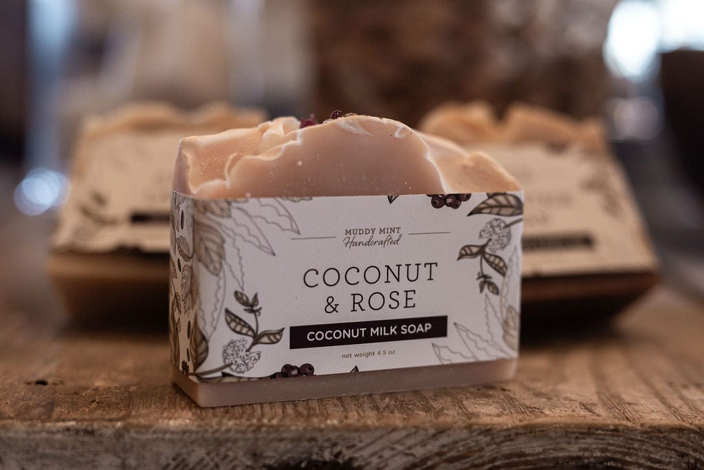 Muddy Mint Personal Care Coconut & Rose Coconut Milk Soap