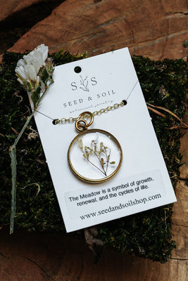 Seed & Soil Botanical Jewelry Jewelry Dried Bouquet Pendant Necklace