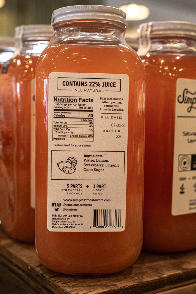 Strawberry Lemonade All Natural Cocktail Mixer The Kinlands