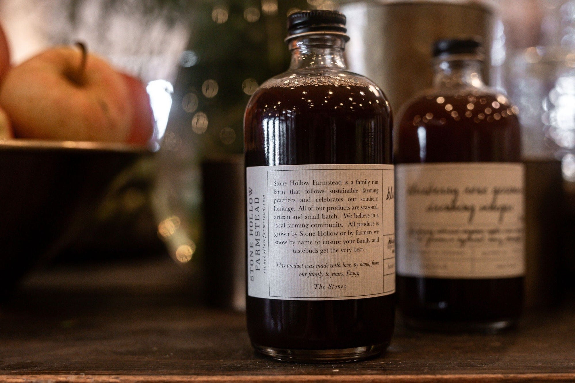 Stone Hollow Farmstead Syrups/Sauces/Spreads Blueberry Rose Geranium Drinking Vinegar