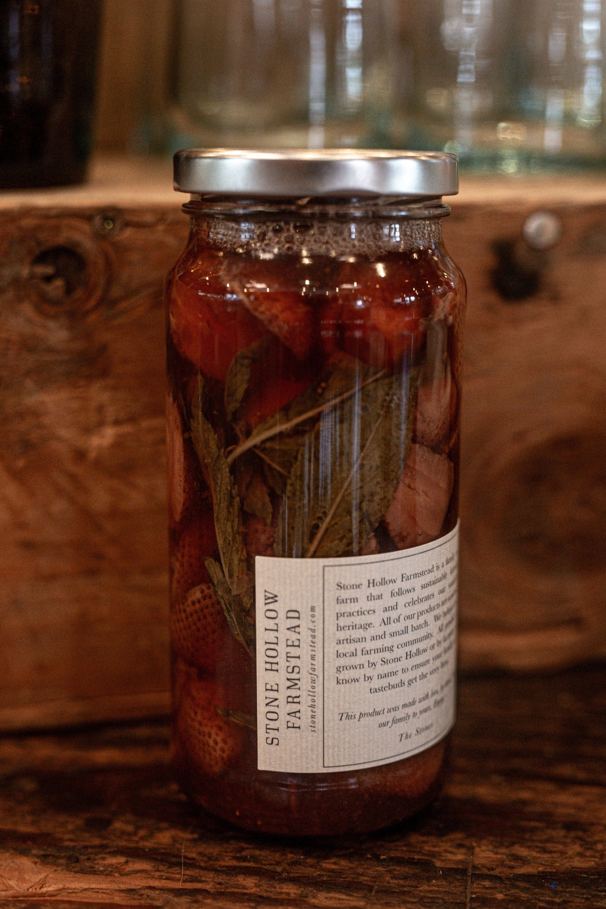 Stone Hollow Farmstead Syrups/Sauces/Spreads Champagne Pickled Strawberries