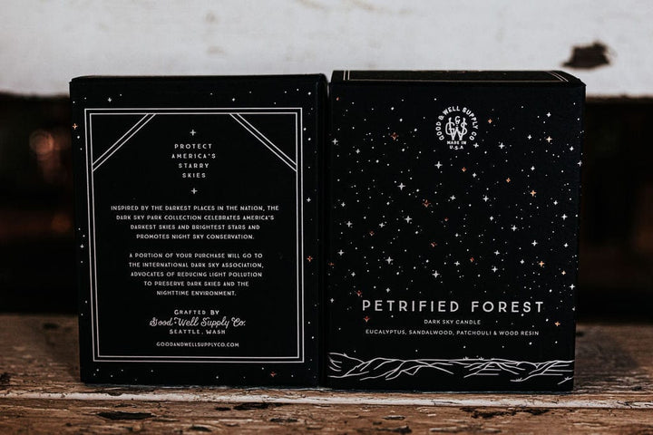 The Kinlands Good & Well Petrified Forest Candle - Dark Sky Park Collection
